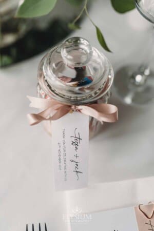 Sydney Wedding - reception table set up with lolly jars at Springfield House