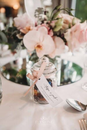 Sydney Wedding - reception table set up with lolly jars at Springfield House