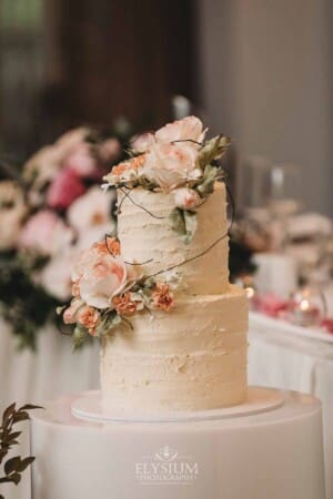 Sydney Wedding - a cake on display before the reception at Springfield House