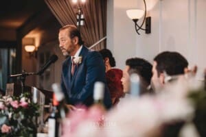 Sydney Wedding - bride's parents make a speech during the reception at Springfield House