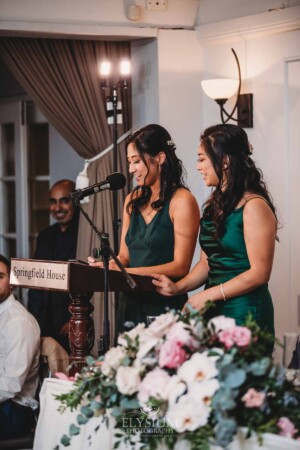 Sydney Wedding - bride's sisters make a speech during the reception at Springfield House