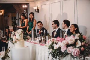 Sydney Wedding - bride's sisters make a speech during the reception at Springfield House