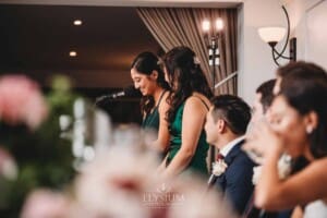 Sydney Wedding - bride's sisters make a speech during the reception at Springfield House