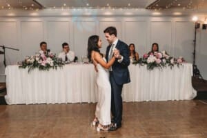 Sydney Wedding - the bride and groom's first dance at the reception at Springfield House