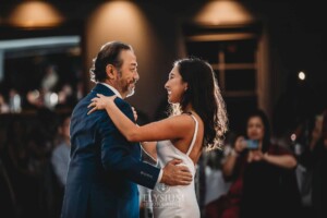 Sydney Wedding - the bride dances with her father during the reception at Springfield House