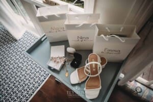 Sydney Wedding - bridal details sit on a small table