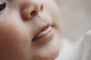 Details photo of tiny baby lips