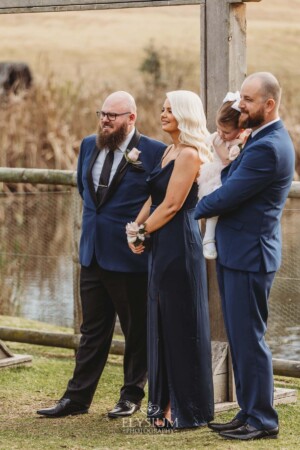 A groom gets emotional at seeing his bride for the first time