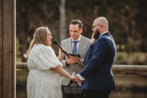 David Lang performs a wedding ceremony at Ottimo House in Denham Court Sydney