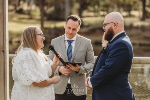 David Lang performs a wedding ceremony at Ottimo House in Denham Court Sydney