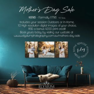 Mum's, get in the frame and create some treasured memories with the treasures that made you Mummy! ❤ Book now via the website.

https://www.elysiumphotography.com.au/mothers-day-sale/